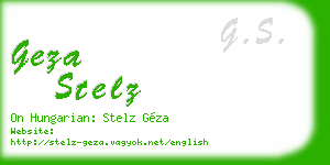 geza stelz business card